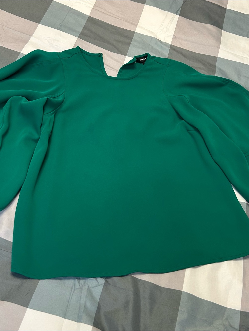 Express Emerald Green Long Sleeve Blouse